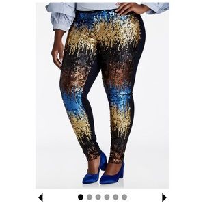 Ashley Stewart Ombré Sequin Skinny Jeans